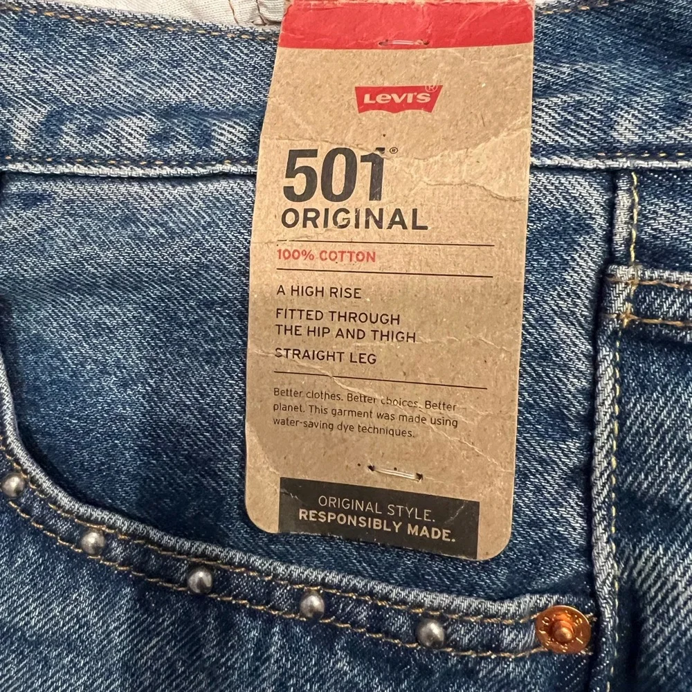 Levi’s Original Straight Button Fly 501’s -NWT - Picture 4 of 9